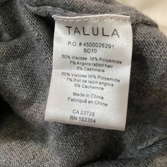 Talula ARITZIA gray women  long embroidered button sweater cardigan.. size S - Picture 3 of 9